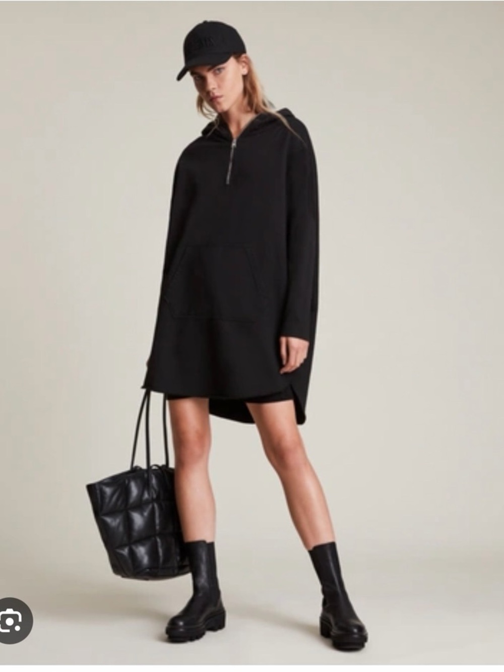 All Saints Xonda Dress Zippered Hood